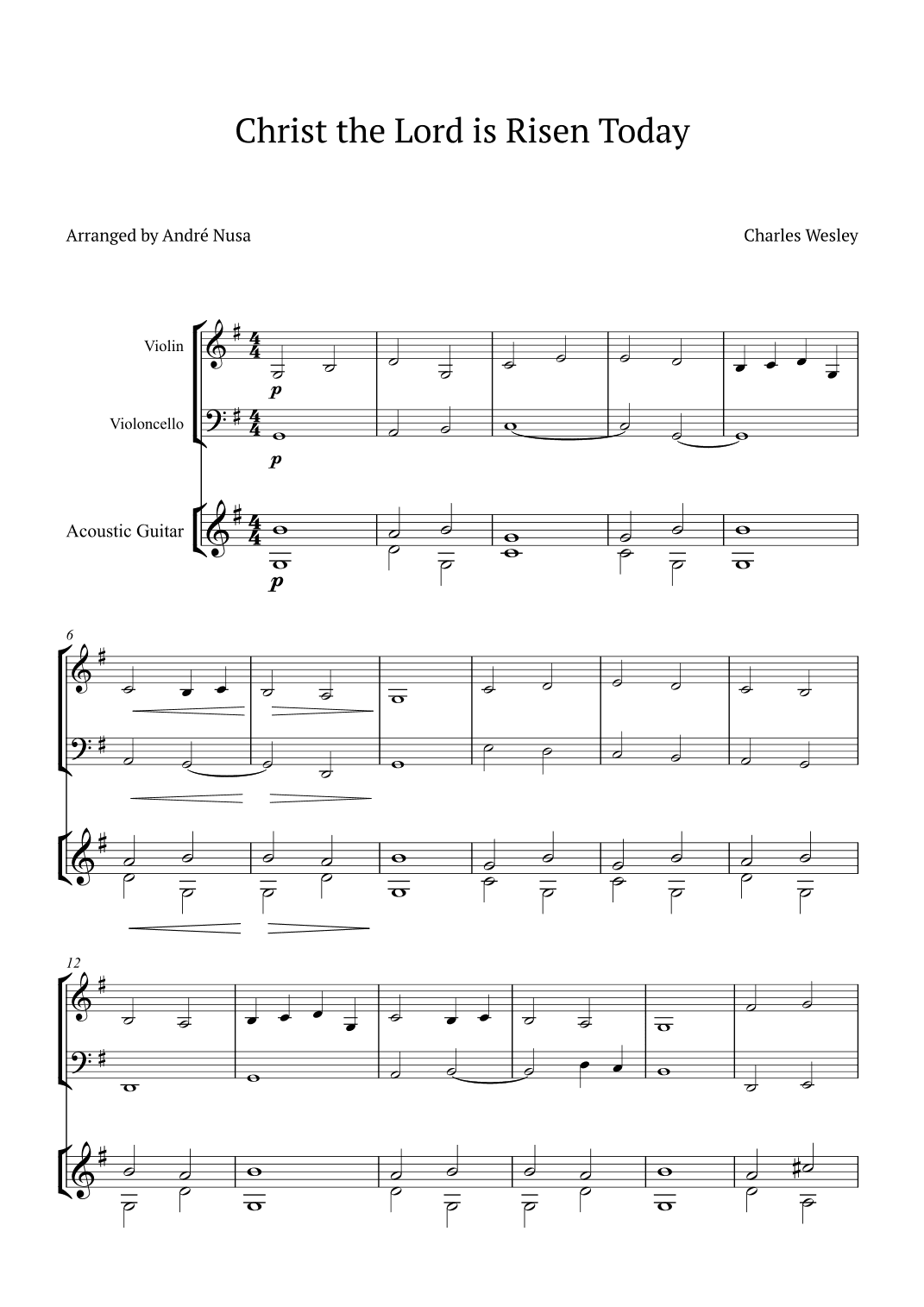 Christ the Lord is Risen Today (arr. André Nusa)