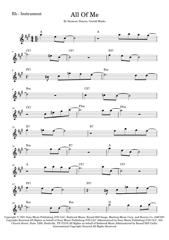 All Of Me (arr. Fabio Eduardo de Oliveira)