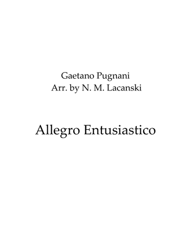 Allegro Entusiastico (arr. Nick Lacanski)