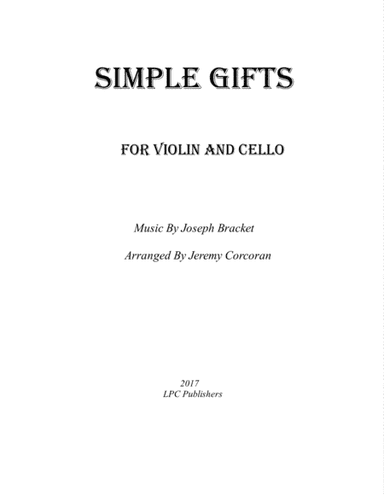 Simple Gifts for Violin and Cello (arr. Jeremy Corcoran)