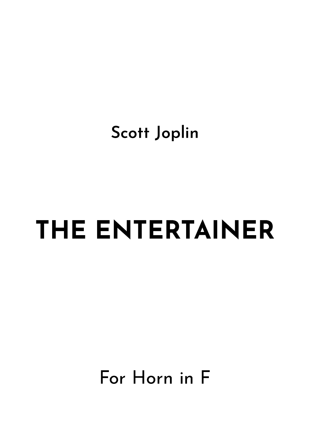 The Entertainer (arr. Jireh J.)