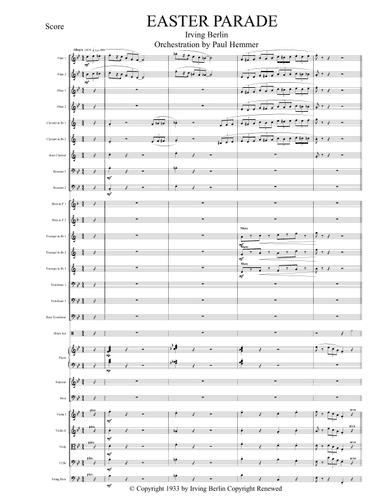 Easter Parade (arr. Paul E Hemmer)