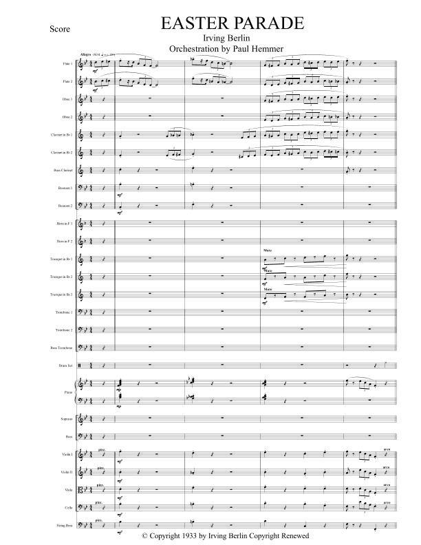 Easter Parade (arr. Paul E Hemmer)