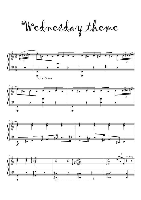Wednesday Main Titles (arr. Eva Strelcova)