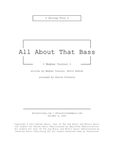 All About That Bass (arr. Denise Flatness)