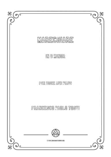Tosti-Marechiare in b minor,for Voice and Piano (arr. Open Cloud)