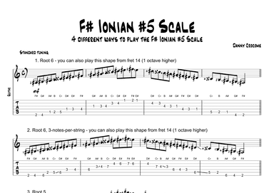 F# Ionian #5 Scale (4 Ways to Play)