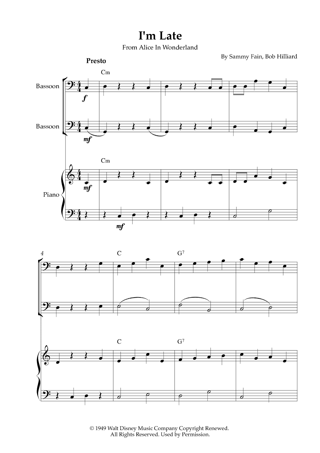 I'm Late (arr. Karen Gueiros)