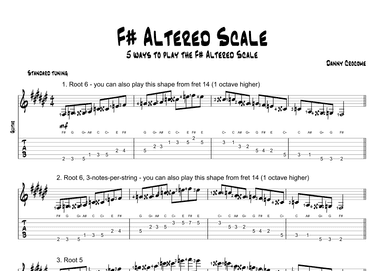 F# Altered Scale (5 Ways to Play)