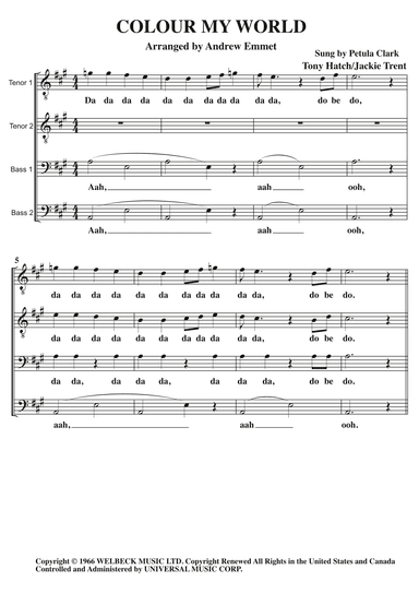 Color My World (arr. Andrew Emmet)