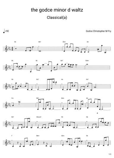 the godce minor d waltz
