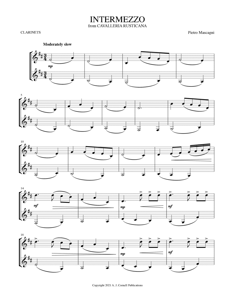 Intermezzo (from Cavalleria rusticana) (arr. Mark Phillips)