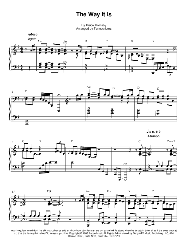 The Way It Is (arr. Tunescribers)