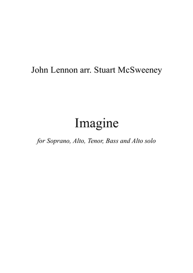 Imagine (arr. Stuart McSweeney)