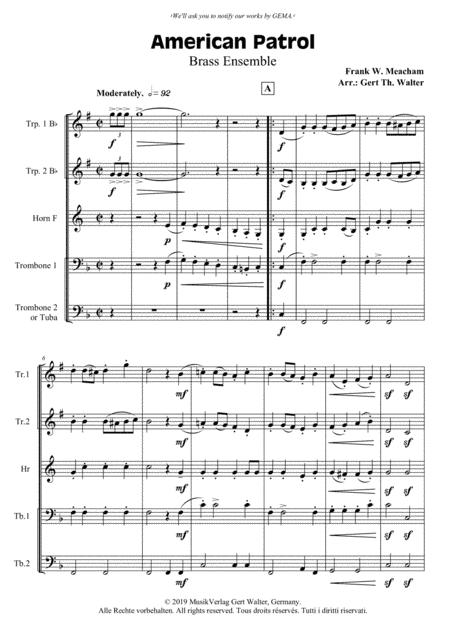American Patrol (arr. Gert Th. Walter)