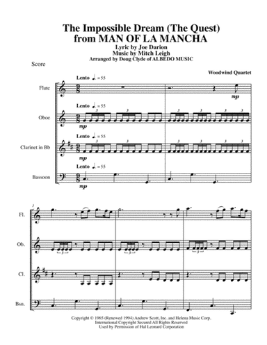 The Impossible Dream (arr. Doug Clyde)