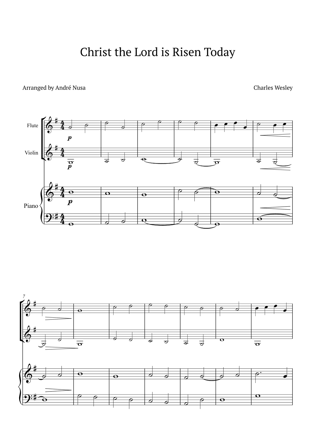 Christ the Lord is Risen Today (arr. André Nusa)