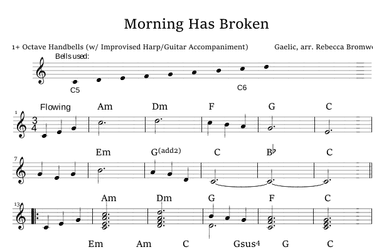 "Morning Has Broken" - Score Only (arr. Rebecca Bromwell)