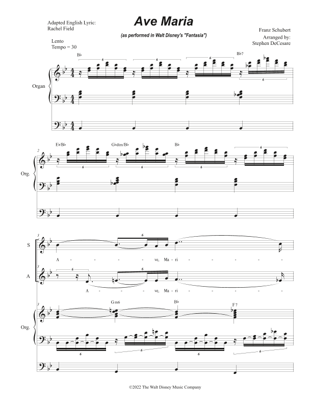 Ave Maria, Op. 52 No. 6 (arr. Stephen DeCesare)