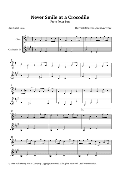 Never Smile At A Crocodile (arr. André Nusa)