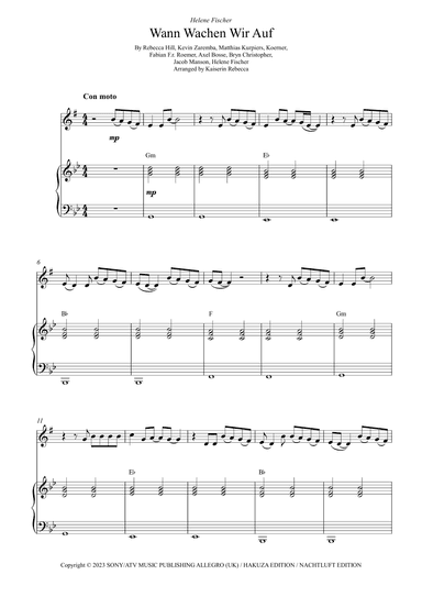Wann Wachen Wir Auf (arr. Kaiserin Rebecca)