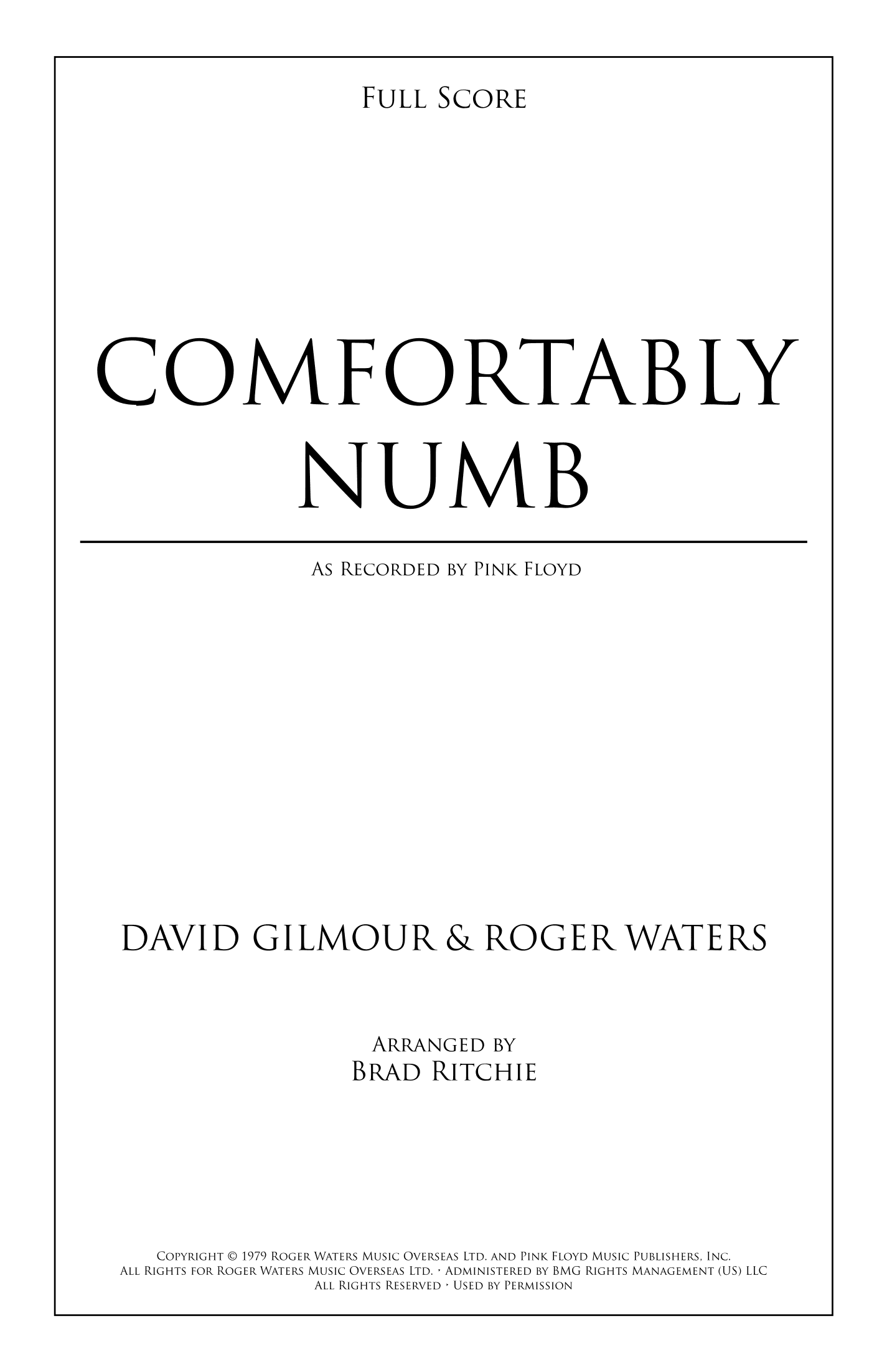 Comfortably Numb (arr. Brad Ritchie)