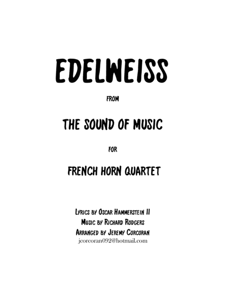 Edelweiss (arr. Jeremy Corcoran)
