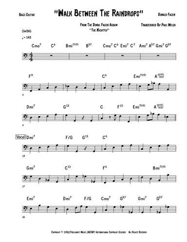 Walk Between Raindrops (arr. Accubass)