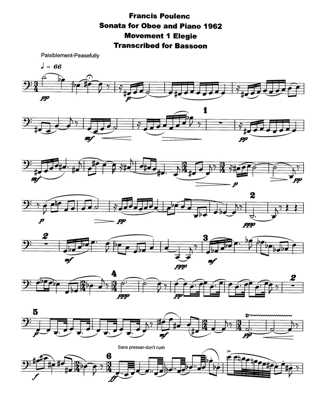 Sonata (arr. DavidJHare)