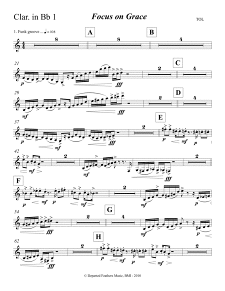 Focus on Grace ... A concerto for jazz saxophone and orchestra (2010) Clarinet 1