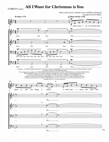 All I Want For Christmas Is You (arr. Steve Milloy)