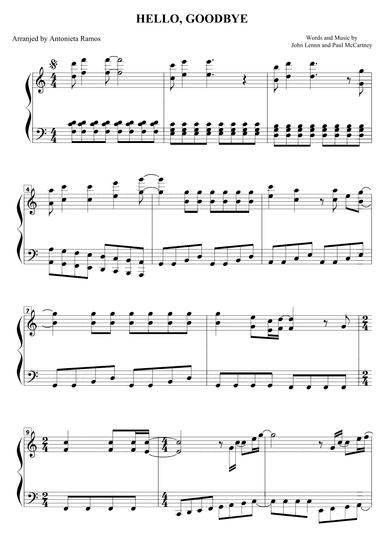 Hello, Goodbye (arr. Antonieta Ramos Valverde)