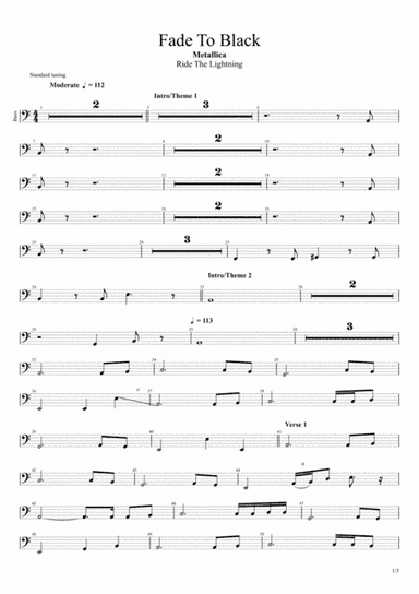 Fade To Black (arr. Hugo Neves)