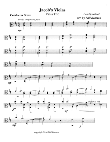 Jacob's Violas - Trio (arr. Phil Beaman)