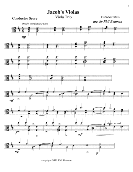 Jacob's Violas - Trio (arr. Phil Beaman)