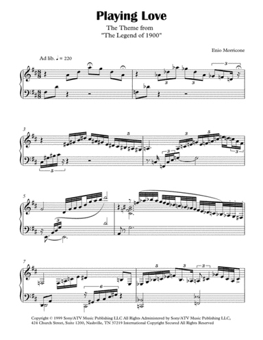 Playing Love (arr. Vladimir Markowsky)