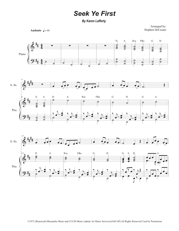 Seek Ye First (arr. Stephen DeCesare)
