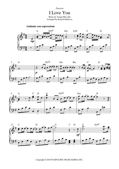 I Love You (arr. Kaiserin Rebecca)