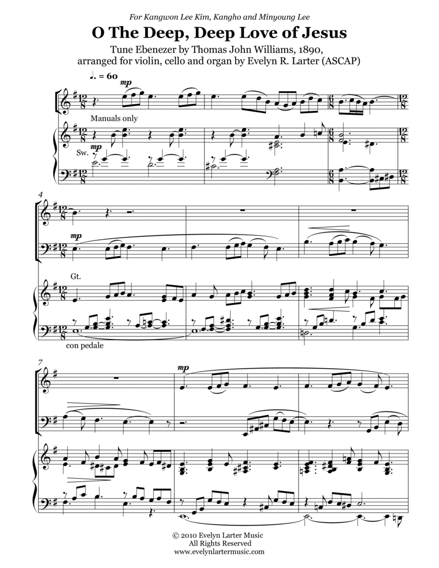 Oh The Deep, Deep Love Of Jesus (arr. Evelyn Larter Music)