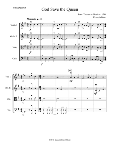 God Save the Queen (arr. Kenneth Baird)
