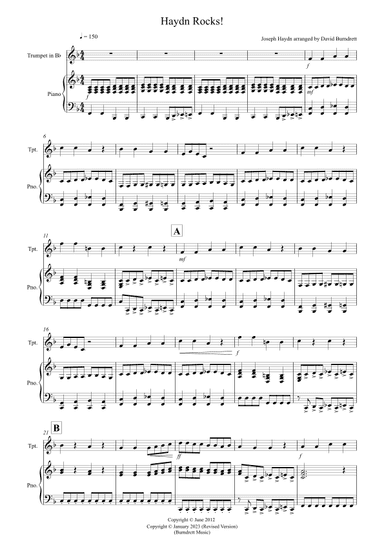 Haydn Rocks! for Trumpet and Piano (arr. David Burndrett)