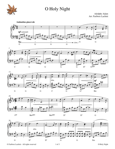 O Holy Night (arr. Fariborz Lachini)