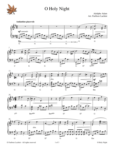 O Holy Night (arr. Fariborz Lachini)