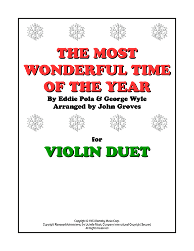 The Most Wonderful Time Of The Year (arr. John Groves)