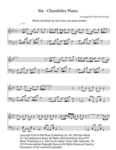 Chandelier (arr. Yuan (Kevin) Qiu)