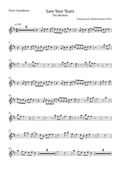 Save Your Tears (arr. Melquisedeque C.Silva)