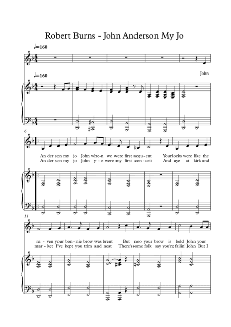Robert Burns - John Anderson My Jo (arr. Ian Rae)