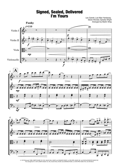 Signed, Sealed, Delivered I'm Yours (arr. Martin Wray)
