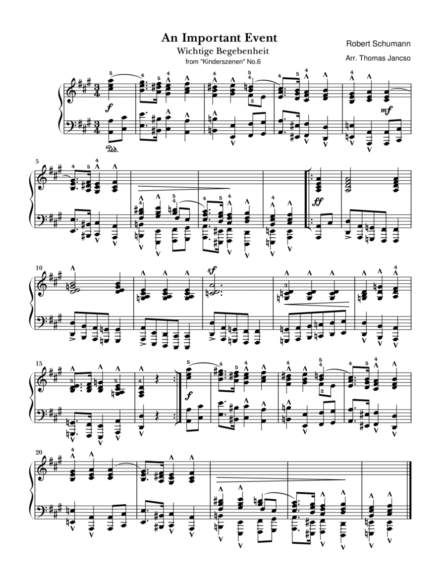 Wichtige Begebenheit (arr. Thomas Jancso)