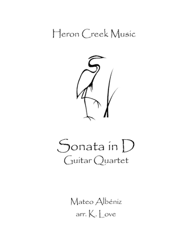 Sonata in D (Guitar Quartet) - Score and Parts (arr. K. Love)